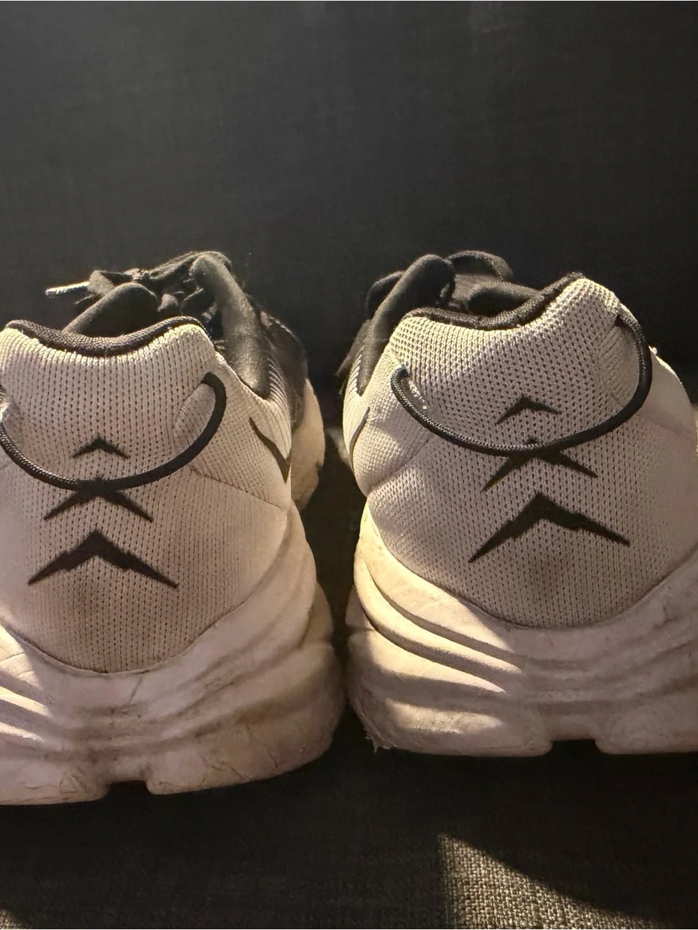 Hoka Rincon 3 Black and White women's Athletic Running Shoes